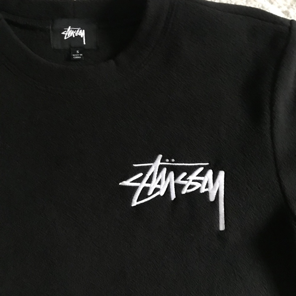 Stussy fleece winter snow crewneck sweater womens small brand new no tags - Picture 2 of 7